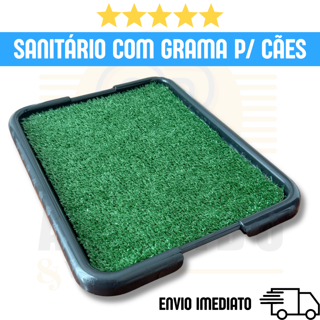 Sanitário Higiênico Lavável para Cães | Grama Sintética Xixi Fácil | Treinamento Apartamento Pet