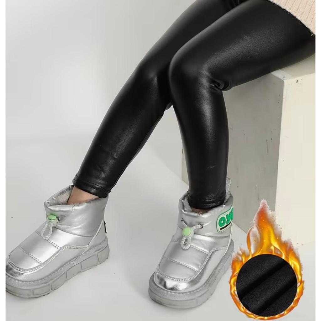 Calça legging em Cirre, modelo térmica Pelúciada por dentro - efeito couro TAM 4 ao 16