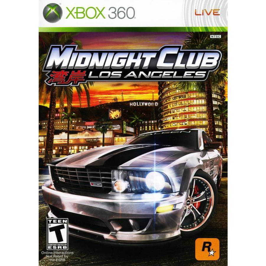 Midnight Club Los Angeles Xbox 360 Desbloqueado LT 2.0 LT 3.0 RGH DVD Jogo Mídia Física para Xbox Desbloqueado