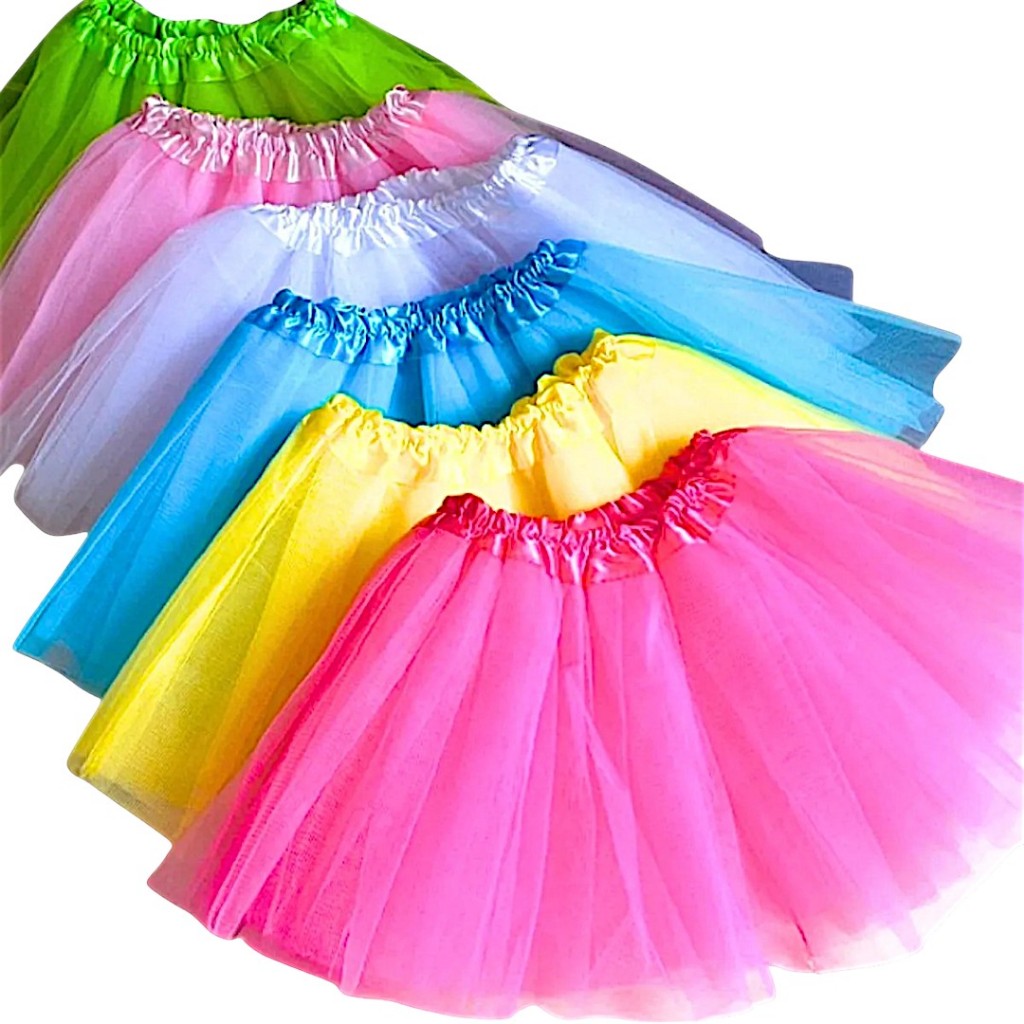 Saia de Tule 30 e 40 cm Tutu Infantil e Adulto carnaval festa dança evento escola teatro Fantasia
