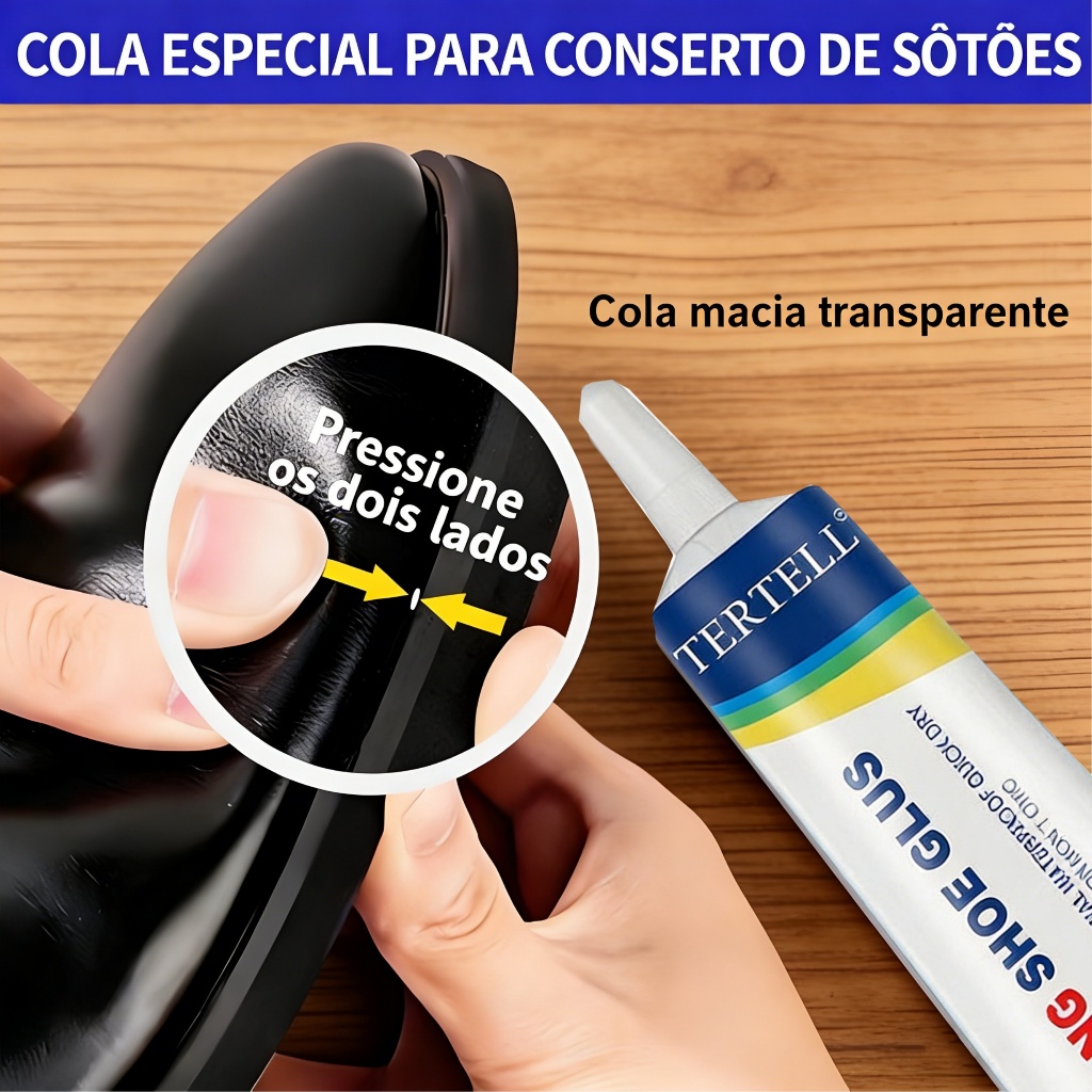 Cola Universal para Calçados - Adesivo à Prova d'Água para Reparos Rápidos