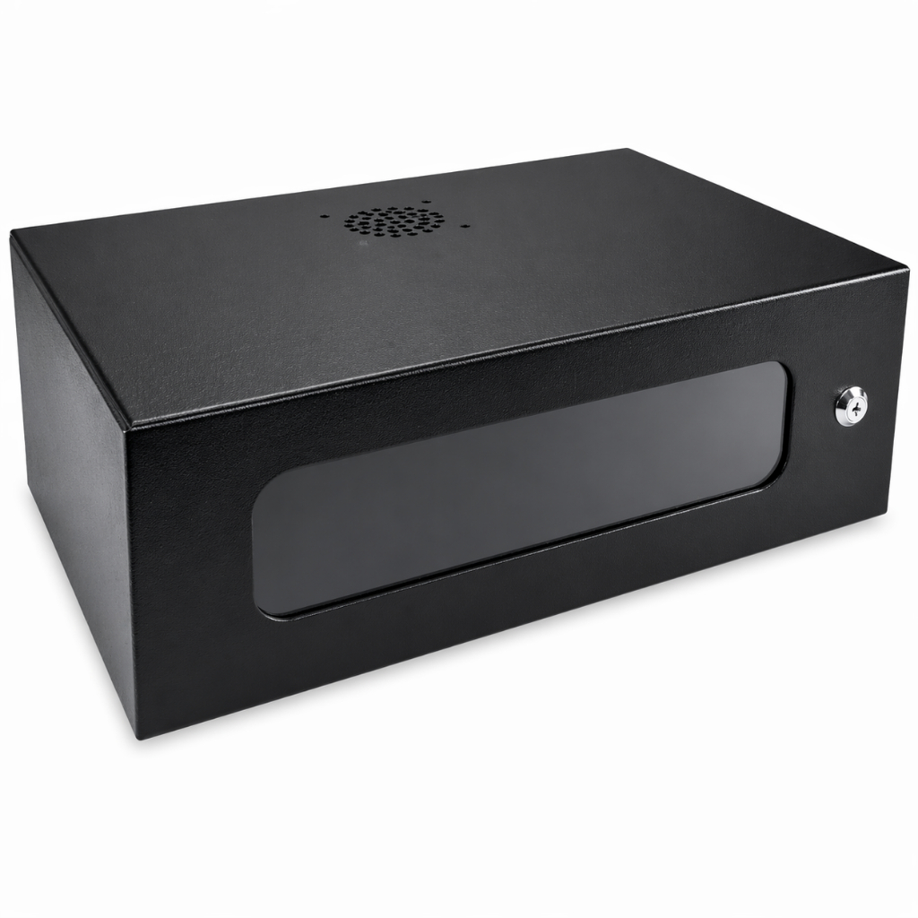 Mini Rack Padrão 19 3U x 350mm Visor Acrílico Indicado para CFTV DVR Intelbras/Hikvision Telecom Informatica TI Cameras