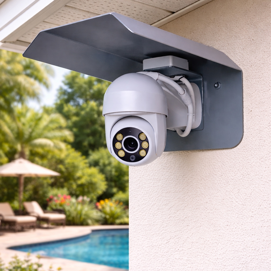 Suporte Protetor para Câmera WiFi Universal Proteção Contra Chuva e Sol Poeira