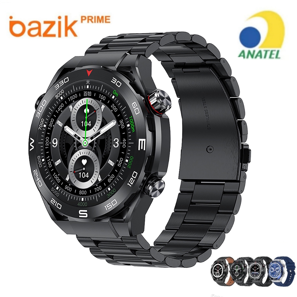 Bazik smartwatch redondo MA11 Esportes Cardíaca 2GB NFC GPS GPT NOVO masculino relógio IP68