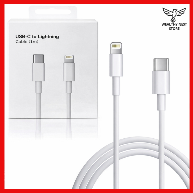 Cabo Carregador iPhone Lightning 20W – Carregamento De Dados USB-C Alta Velocidade 1M/2M