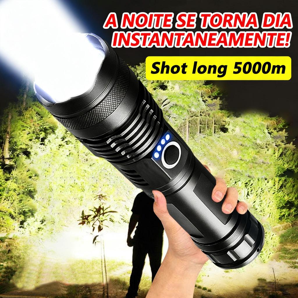 Lanterna Super Potente Tática Profissional Alta Potência Portátil Ideal Para Fazenda Acampamento E Segurança