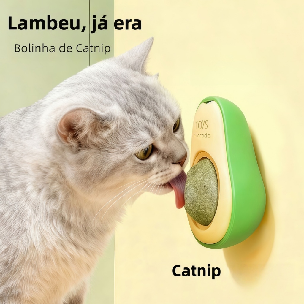 Kit 1/2/3/4 Brinquedo Abacate De Brinquedo Para Gatos Com Catnip Erva Gato Natural A partir de 6,60