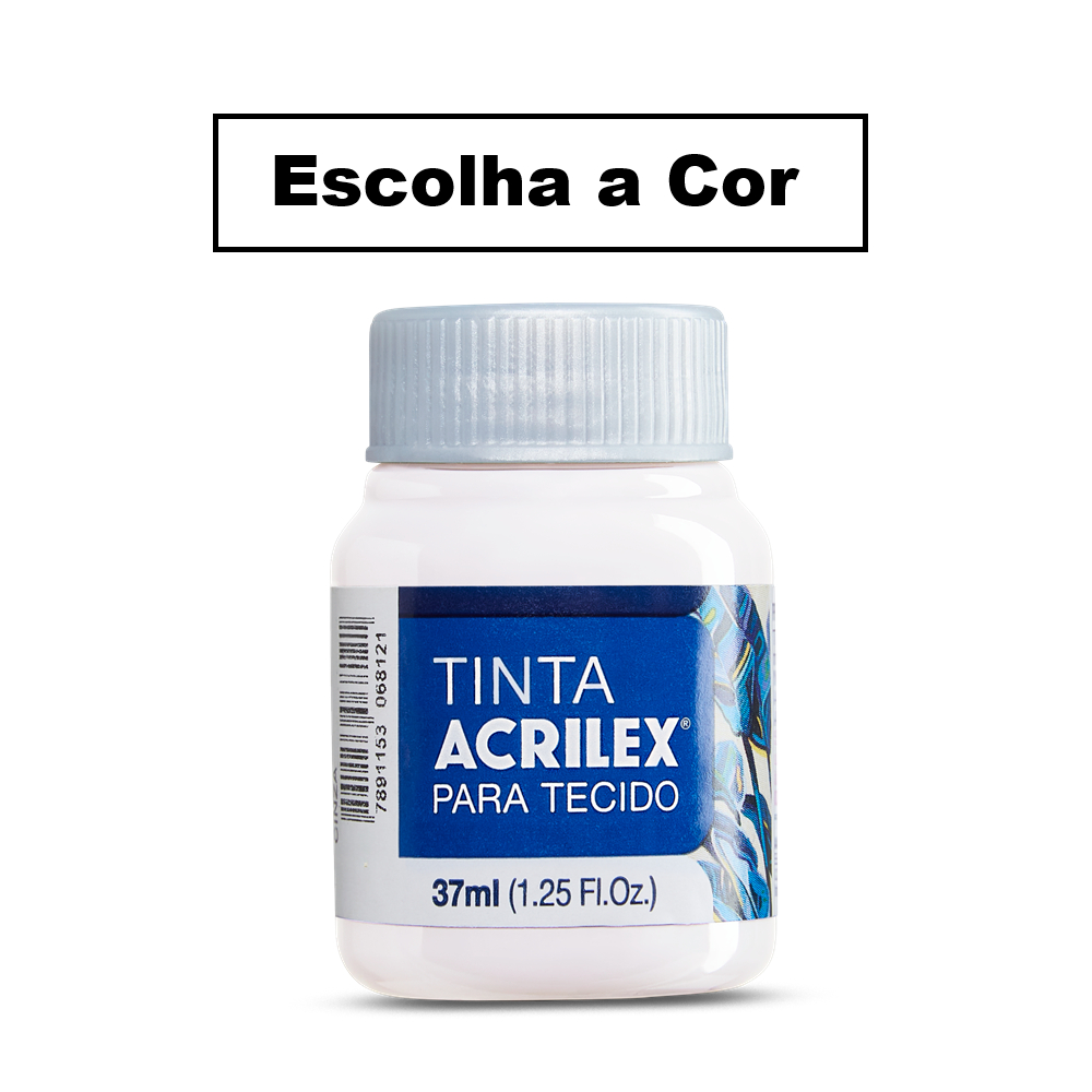 Tinta para Tecido 37ml Acrilex Várias Cores