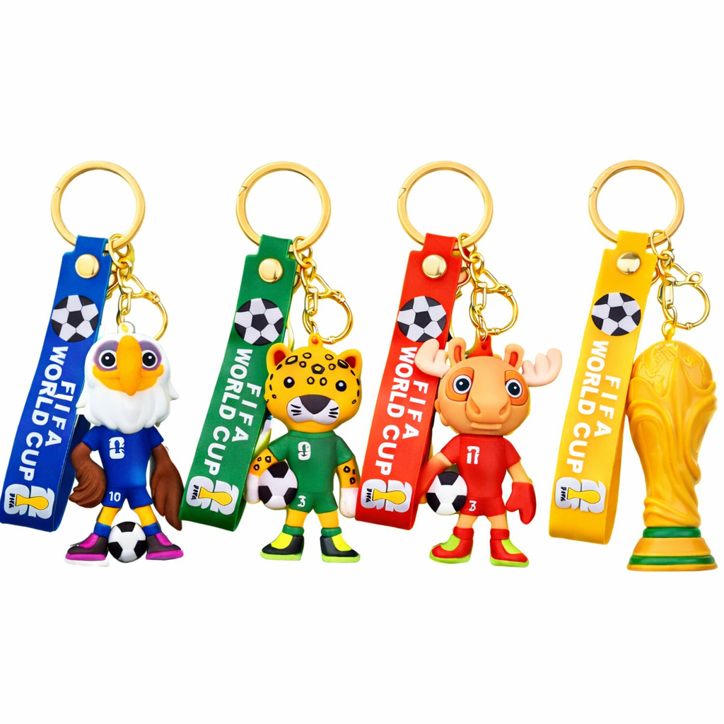 Super Chaveiro Copa do Mundo Mascotes – Silicone, Resistente, Perfeito Para Presentear