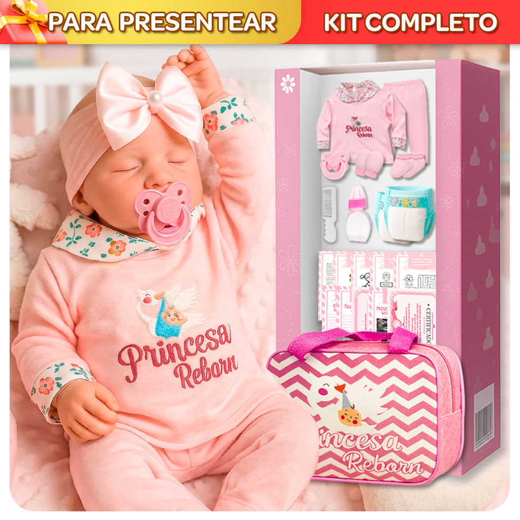 Boneca Bebê Reborn Menina Silicone Envio Rápido Com Itens