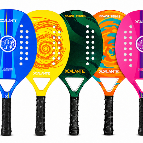 Raquete Beach Tennis  XCalante 50cm Fibra de Carbono com Capa Protetora Iniciantes/Avançados