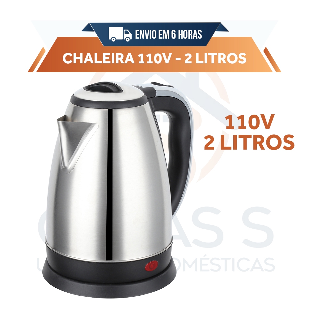 Chaleira Elétrica Térmica Bule Com Tampa Inox 1,8L 110V