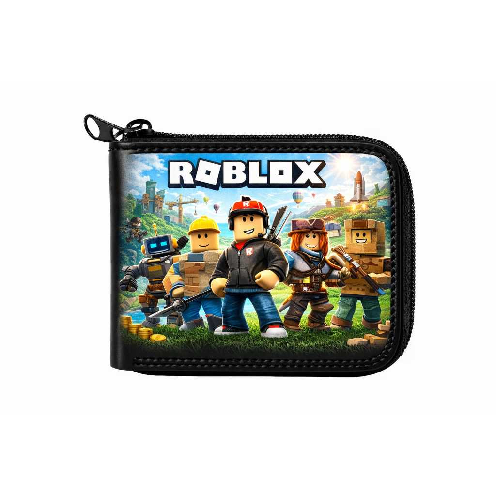 carteira infantil Roblox linda estampada menino criança gaimer