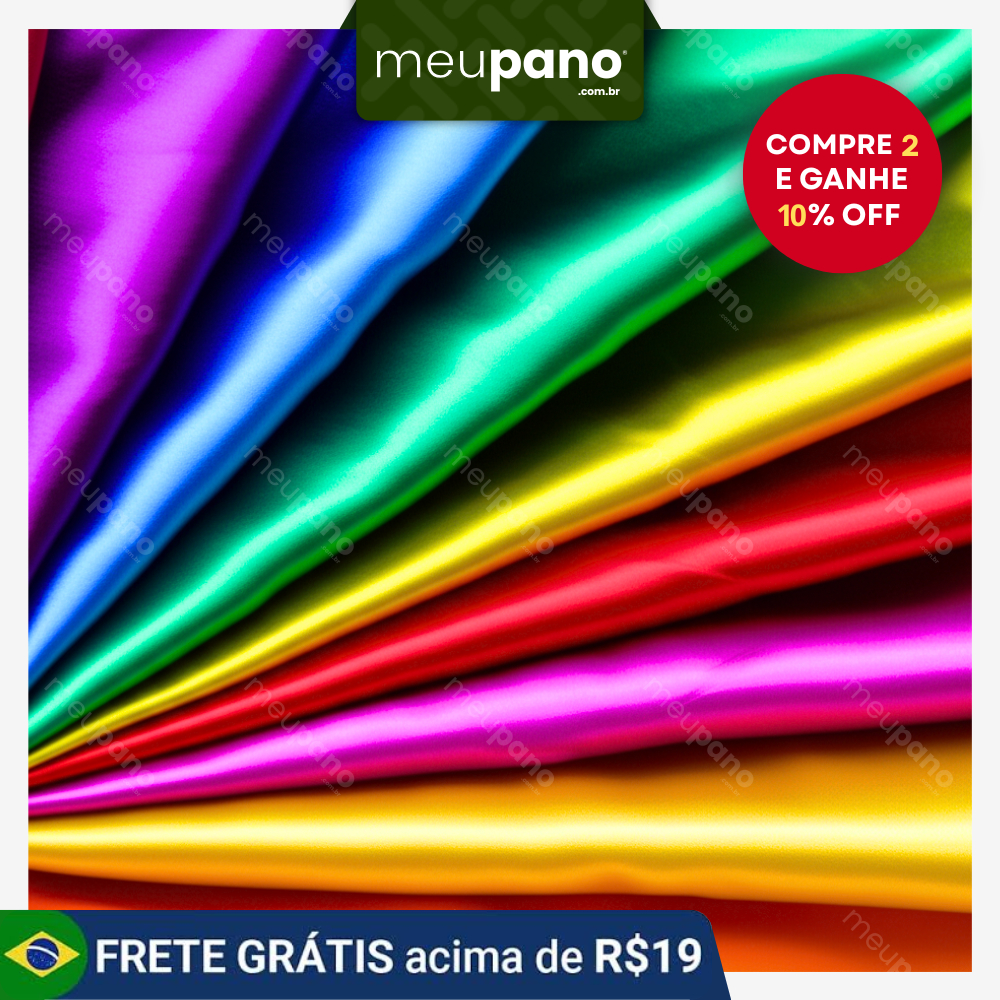 PROMOÇÃO: 3 Metros de Tecido Cetim Charmousse – 1,50m de Largura | Meu Pano