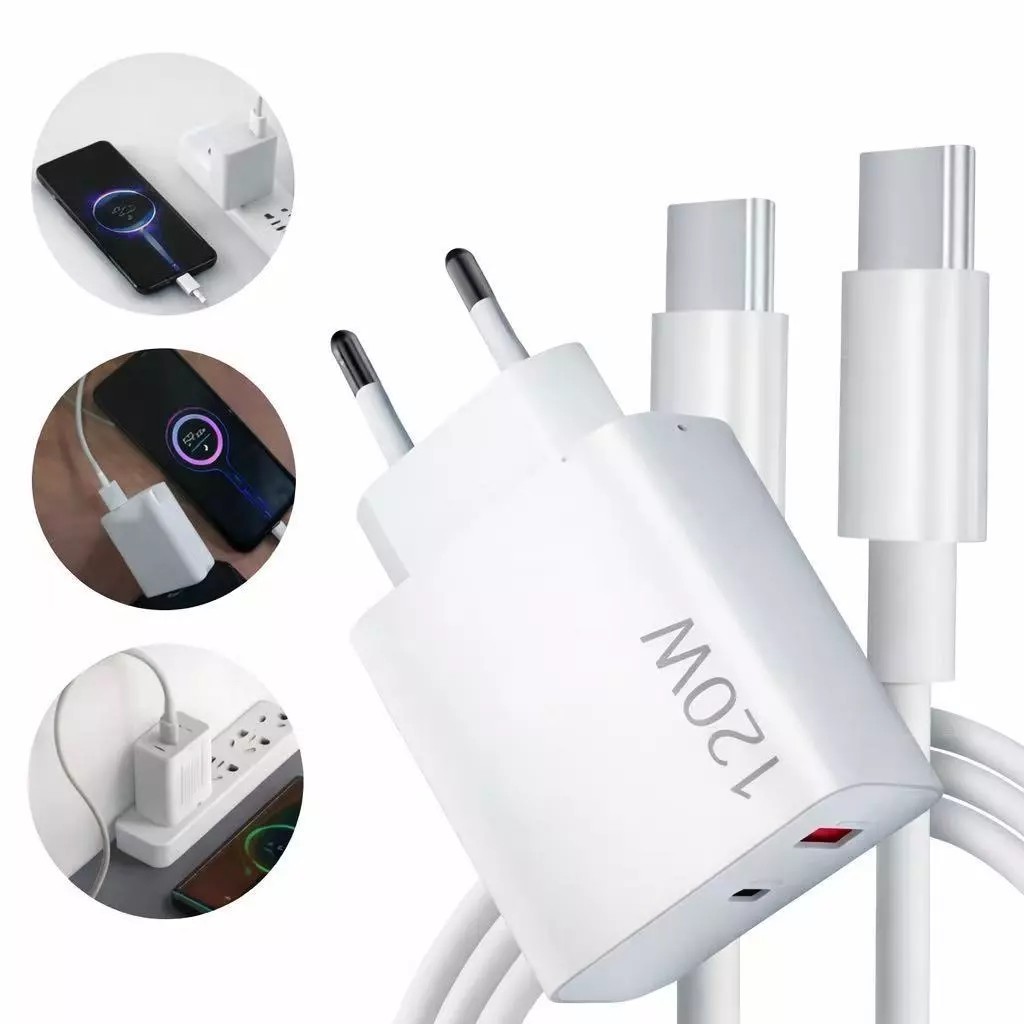 Carregador Turbo 120w Fonte Usb Carregador + cabo Ultra Rápido 120w Usb C Turbo