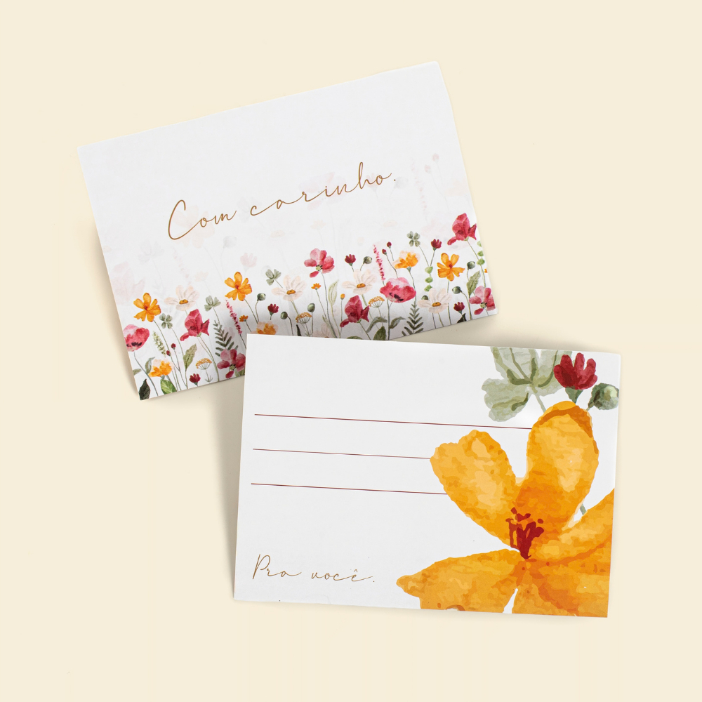 Tag e Cartões para Presentes - Dia dos Namorados - Com Carinho (Kit com 10 unidades)