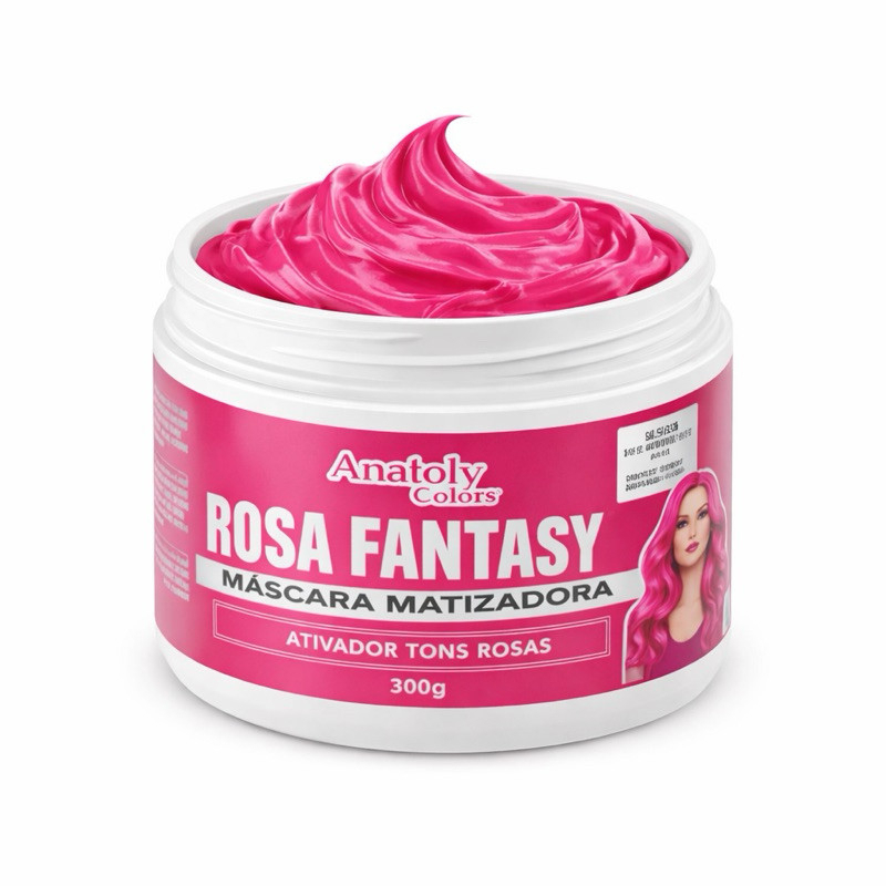 Máscara Matizadora Tonalizante Pink Rosa 300gr - Anatoly