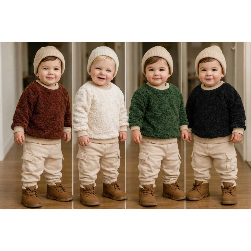 Blusa bebê de frio carneirinho