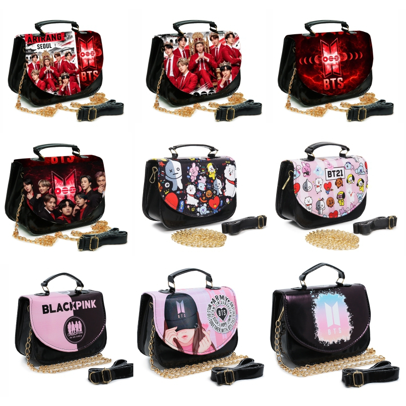 Bolsa Luxo Banda Kpop Pequena e Causal / Escolha sua Estampa: