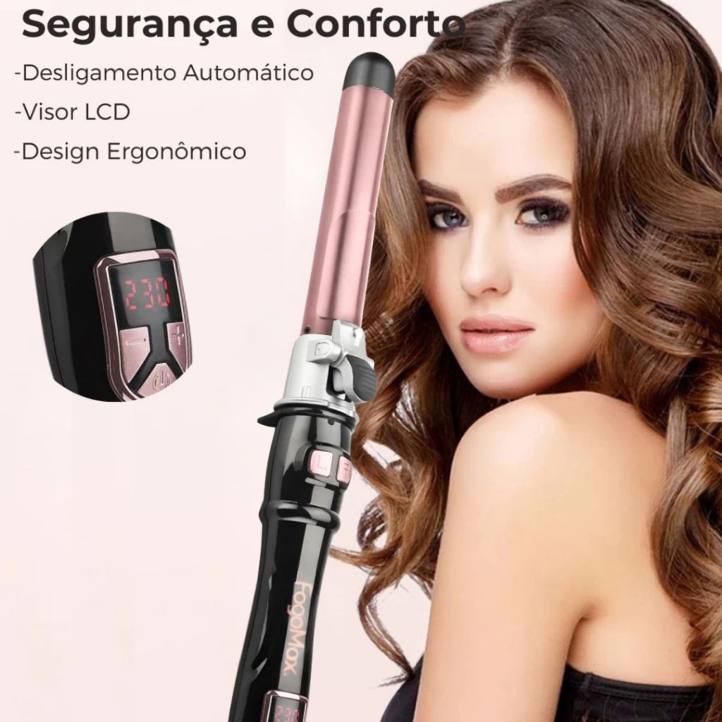 Modelador De Cachos Giro Automático 28mm  Bivolt Ferro Ondulador, Frisador de Cabelo