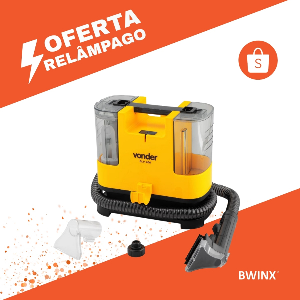 Extratora Portátil para Limpeza Doméstica Sofá Colchão Tapetes Com Bocal 3 em 1 400w ELV400 Vonder