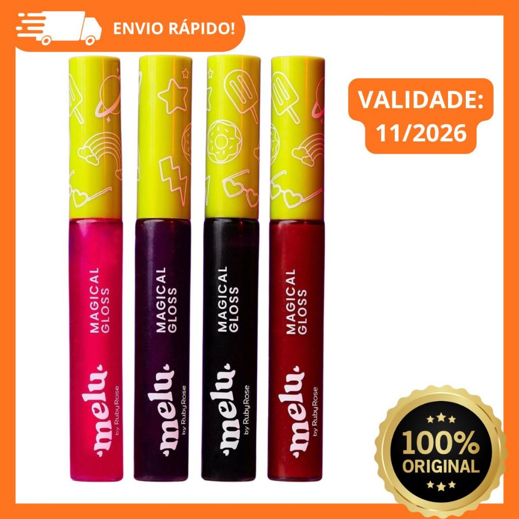 Gloss Labial Melu Ruby Rose Hidratante Magical