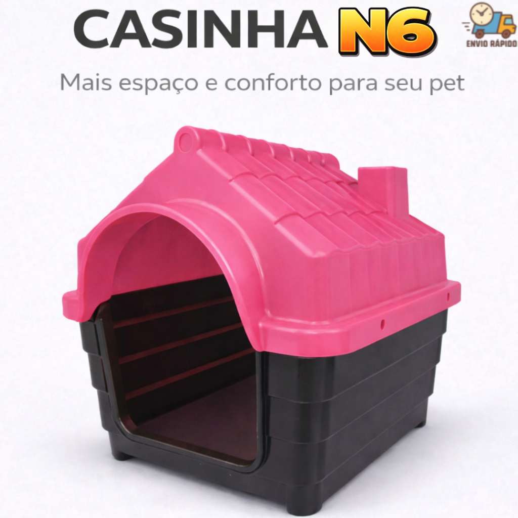 Casinha Cachorro Médio N6 Casa  Pet Com Proteção Raios UV
