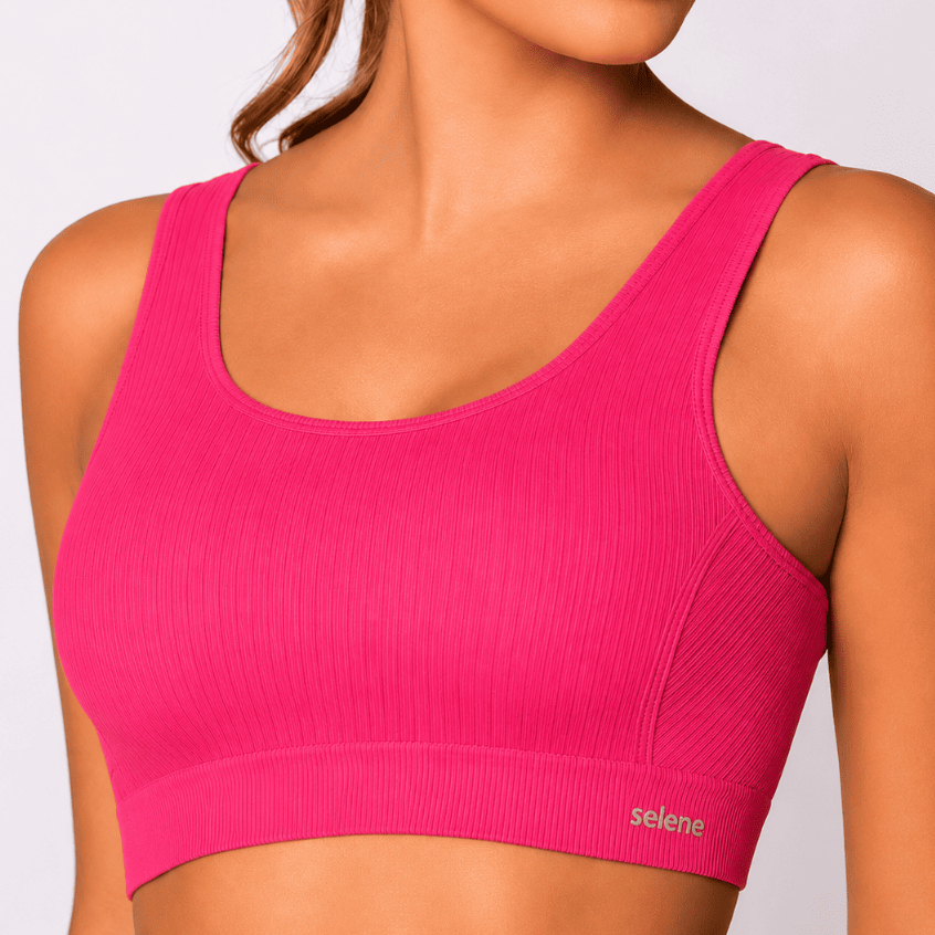 Top Feminino Selene Sem Costura Alta Sustentação Sem Bojo Fitness Confortável Respirável Academia