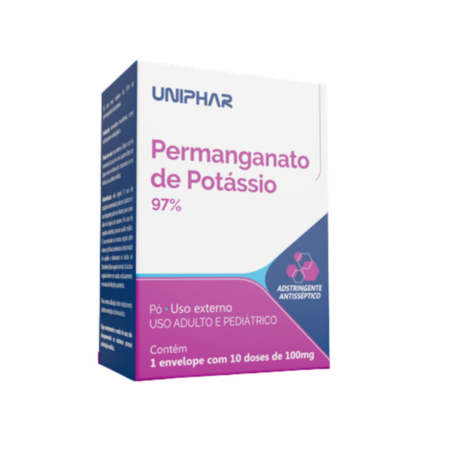 Permanganato de Potássio em Pó 10 Saches de 100mg
