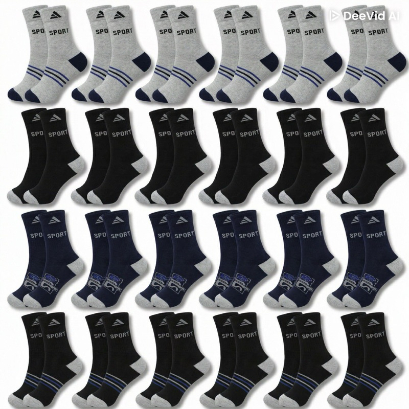 🔥 Kit Até 24 Pares Meia Altomax Cano Longo Algodão Grosso – Não Escorrega!