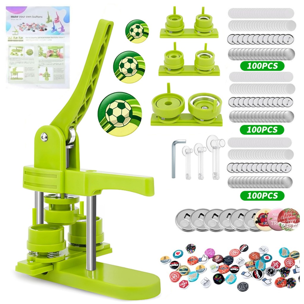 3 Kit Conjunto de Máquina de Crachá Deslizante Máquina De Button, Botão, Broche, Crachá 25/32/58mm 300 Boton