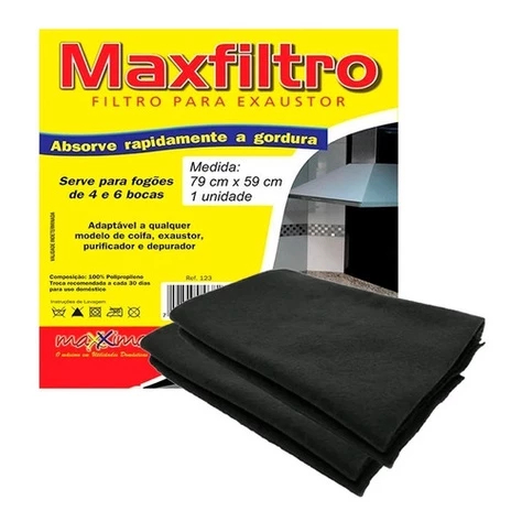 Filtro para Coifa Exaustor Depurador Purificador Fogão Universal 79x59 Kit 2, 4 ou 6