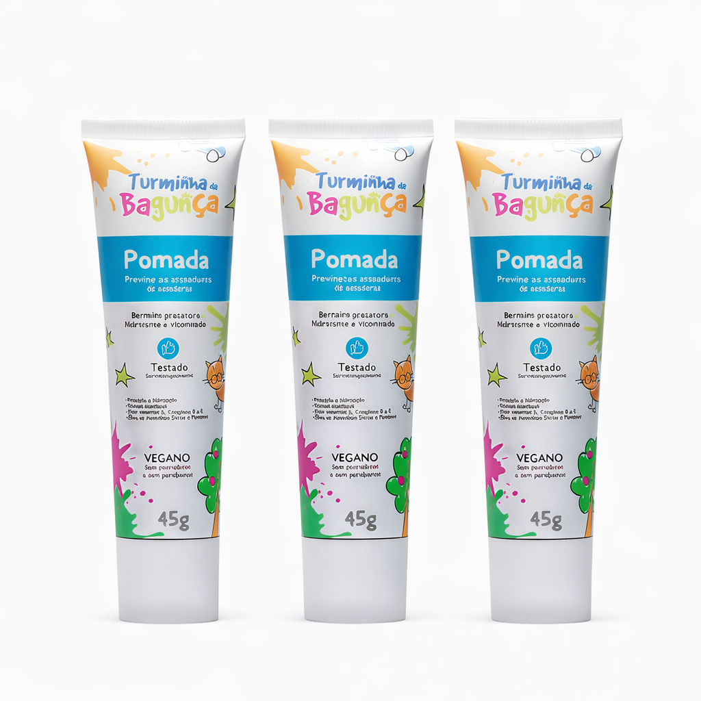 Kit 3 Pomadas Prevenção de Assaduras Turminha Da Bagunça 45g