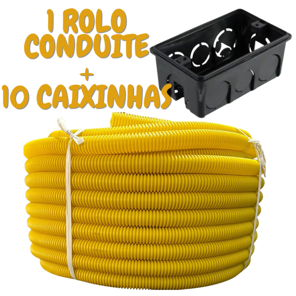 Kit 3 - Rolo 50 mts + 10 caixinhas 4x2 Preta