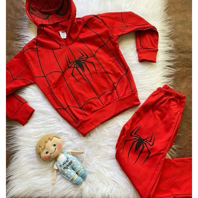 Moletom Do Homem Aranha Vermelho Infantil