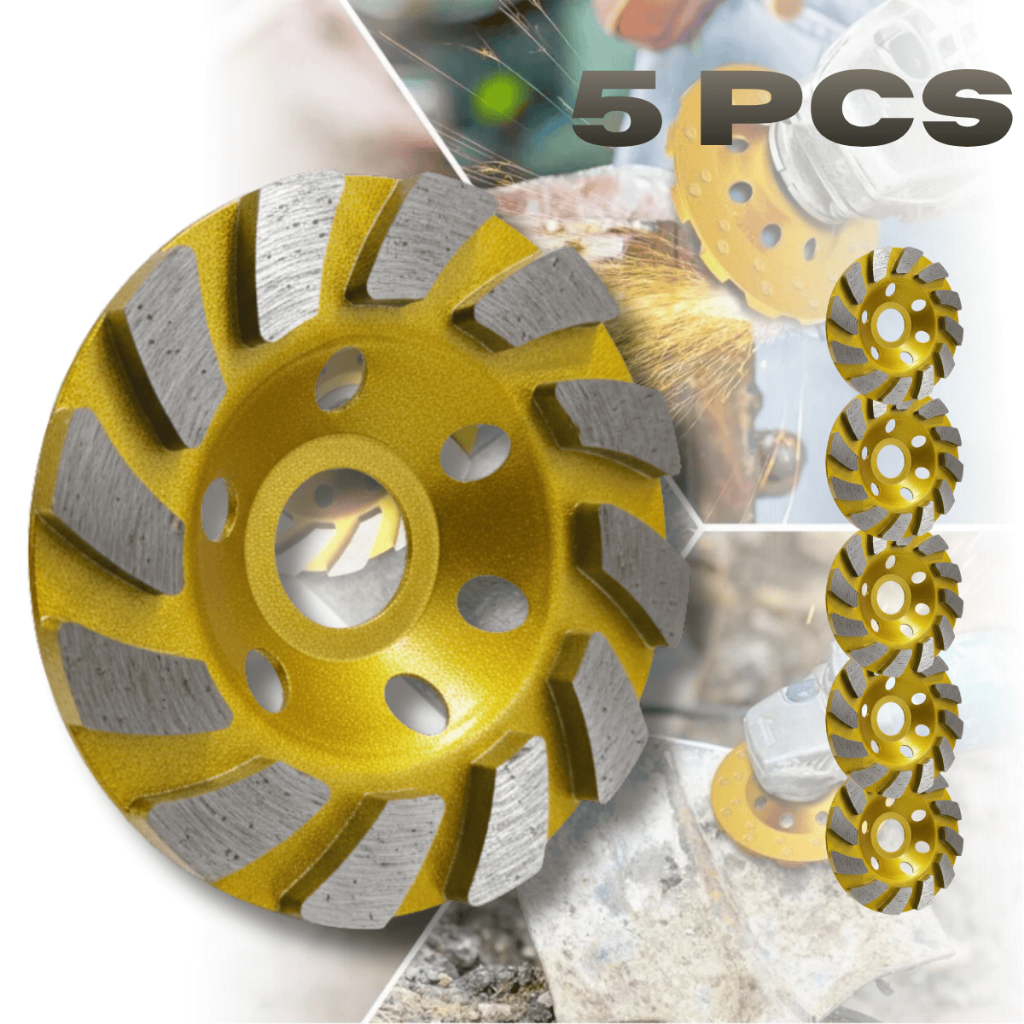 Disco Desbaste Esmerilhadeira Turbo Concreto Pedra Marmore Granito 115mm Diamantado Reboco Rebolo