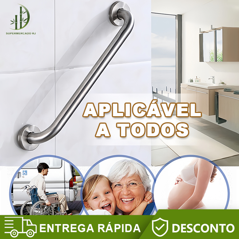 Barra Alça Apoio Corrimão Segurança Banheiro 60cm ,40cm Inox Suporte Pegador Alta Qualidade Idoso