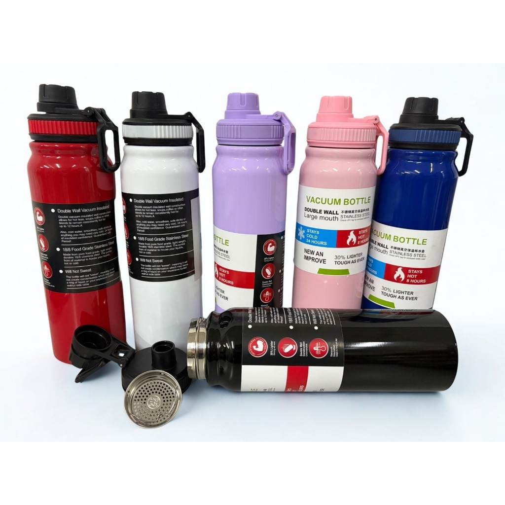Garrafa Térmica inox Água Squeeze Inox Academia Quente & Frio 800ml