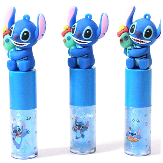 Gloss Labial Stitch - Brilho e Diversão com Hidratação e Toque Refrescante