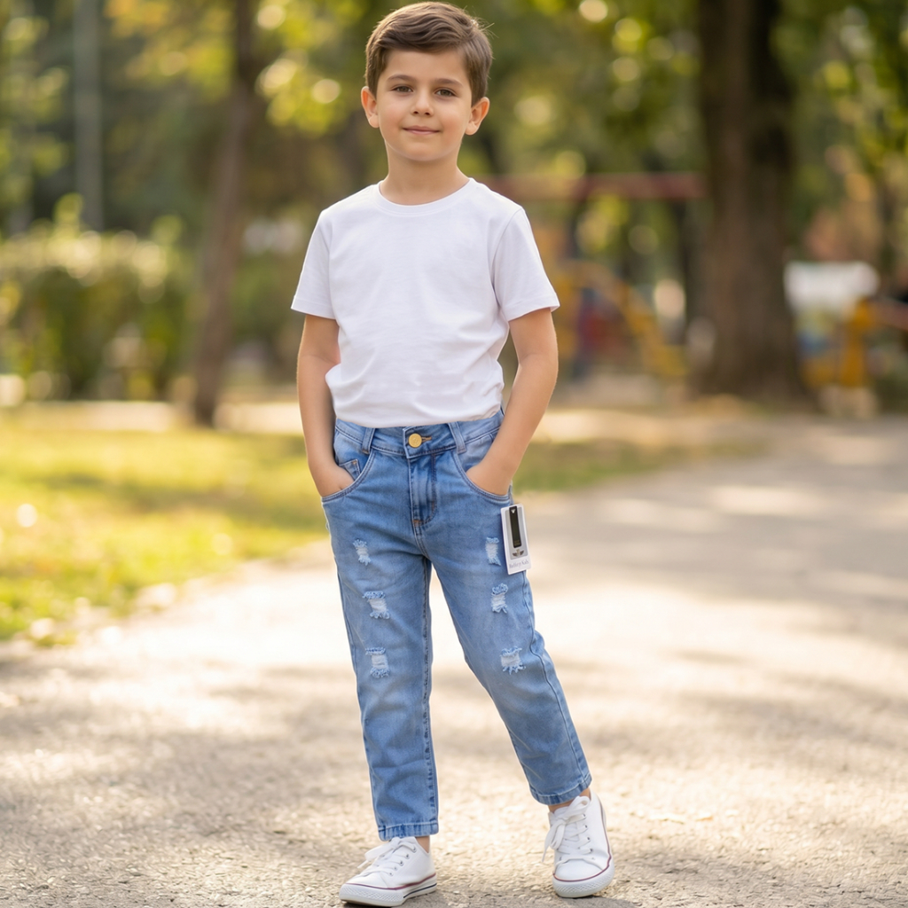 Calça Infantil Menino Rasgada Destroyed