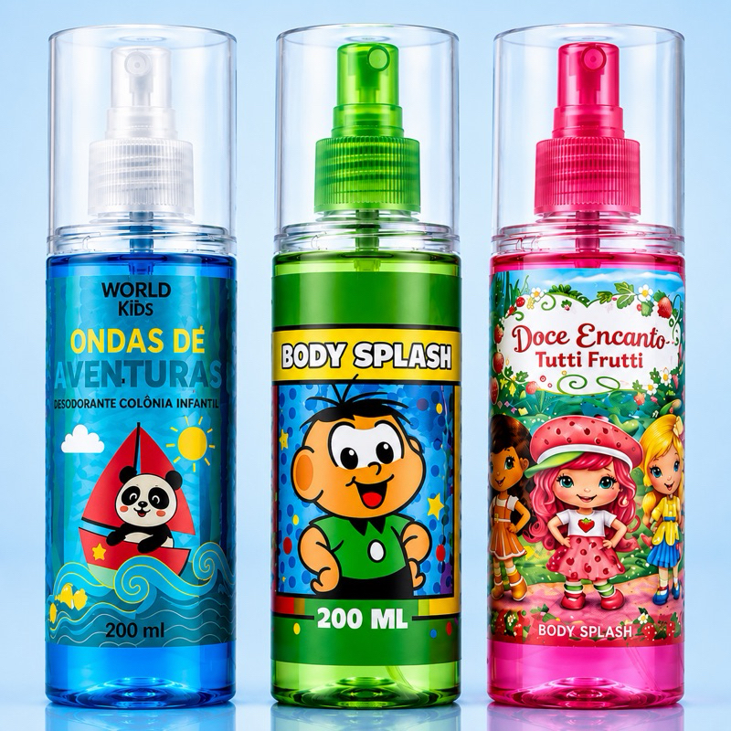 Perfume Infantil Colônia 200ml - Body Splash Fragrância Suave  Ideal Para Uso Diário