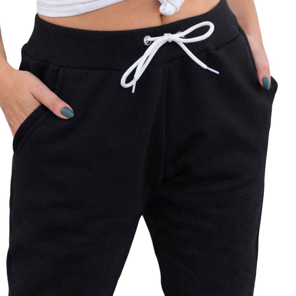Calça Moletom Feminina Flanelada Com Bolso Quentinha