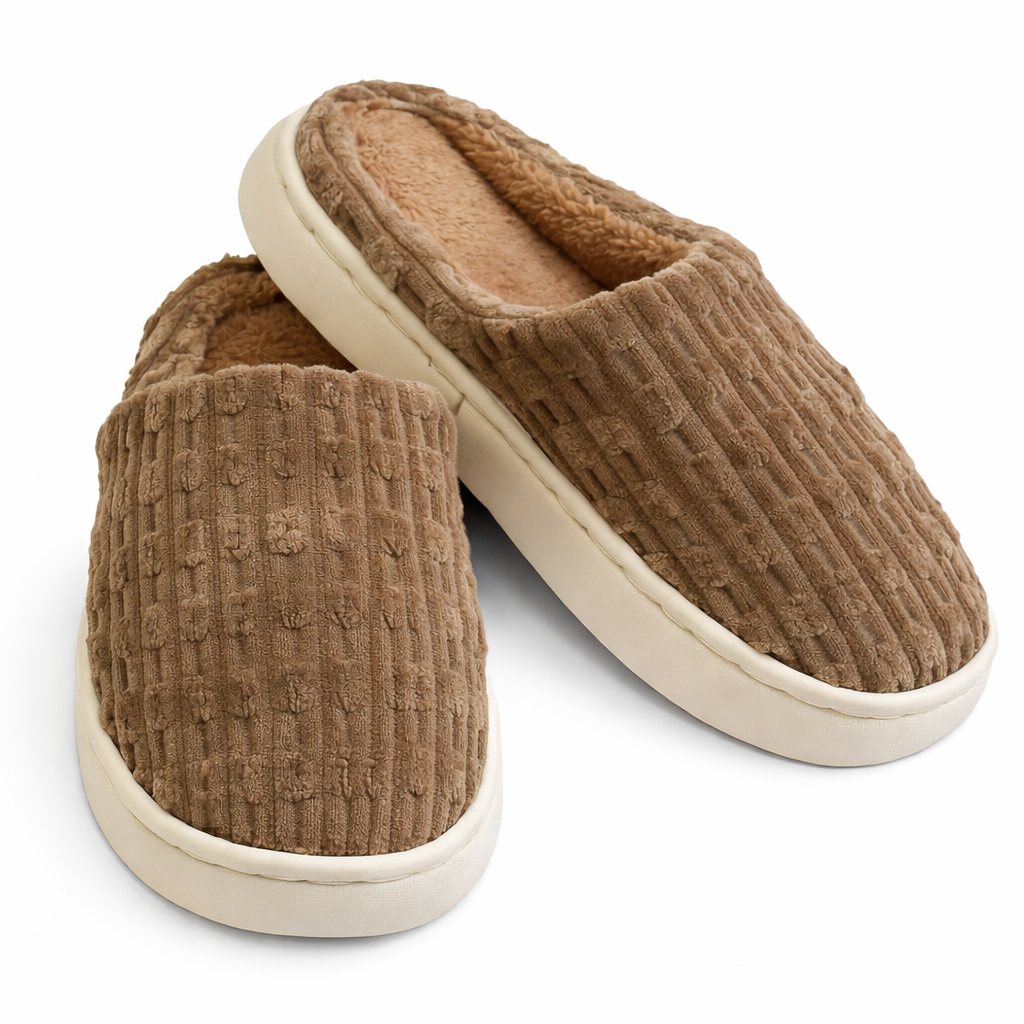 Pantufa Chinelo de Inverno Com Solado em Borracha Antiderrapante QF-126