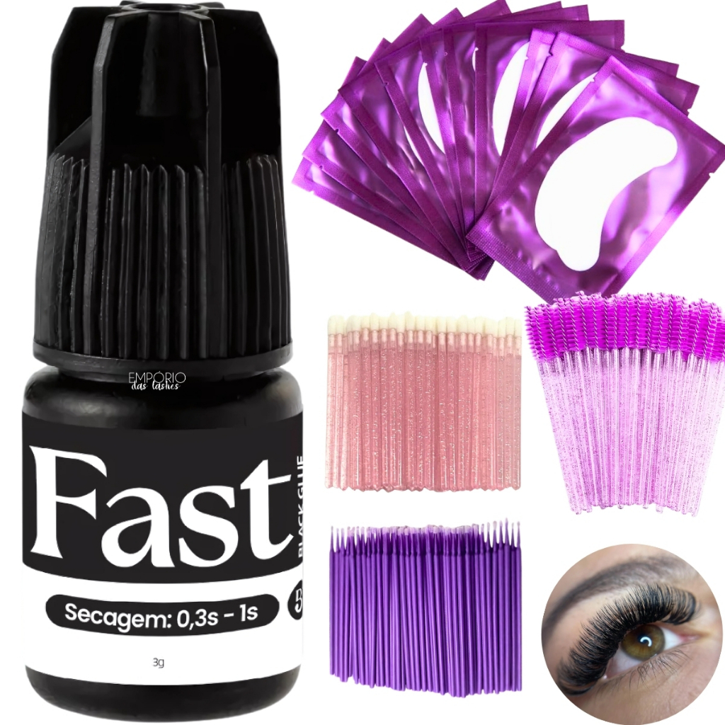 Cola Adesivo Fast Beautify Pro Extensão De Cílios Com Anvisa Preto