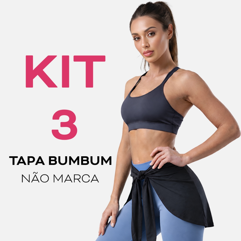 Kit 03 Roupa de Academia Tapa Bumbum Fitness Para Usar Com Legging Modelo Confortavel Para Pratica de Exercios