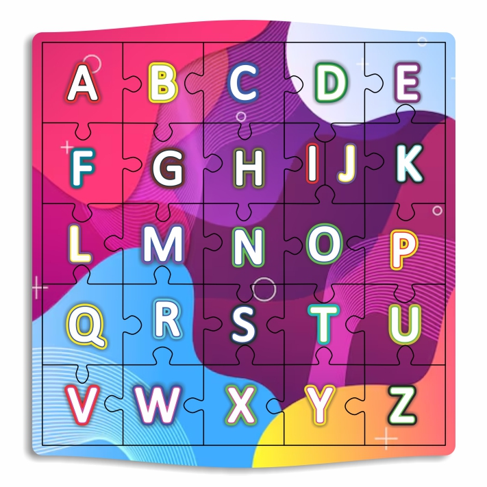 Quebra Cabeça Infantil Brinquedos Educativos Alfabeto MDF 3MM