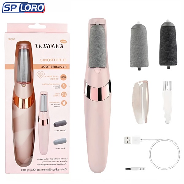 Lixador de Pé Elétrico Tira Calos Lixa Recarregavel USB Esfoliante Elétrico Portátil Pedicure 80036