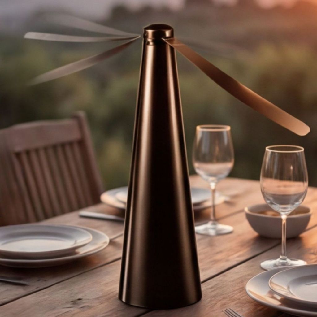 Ventilador Repelente Anti-Insetos Portátil de Mesa em Plástico PP