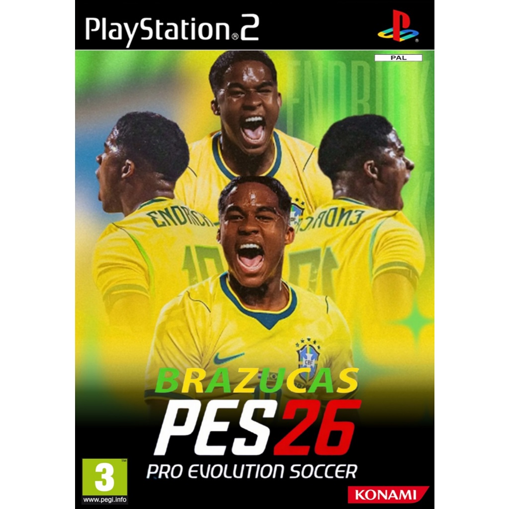 PES eFootball Brazucas v6 2026 - PS2 Atualizado Brasileirão Séries A e B PlayStation 2 Desbloqueado