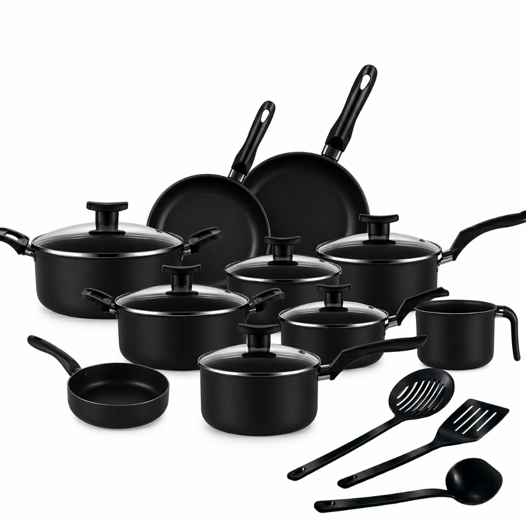 Jogo Panelas 13 Peças Antiaderente Kit Frigideira Caçarola Cozinha Conjunto Completo
